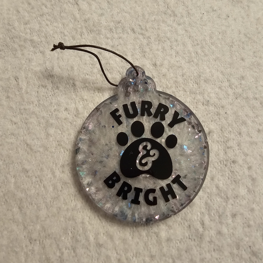 Handmade Resin Furry and Bright Pet Themed Ornament